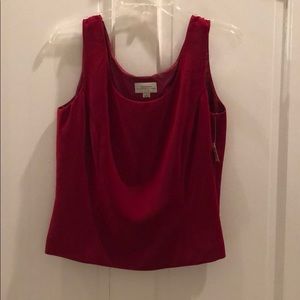 Tahari silk sleeveless top